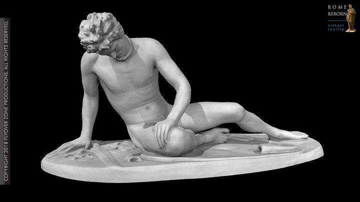 3D rendering of Gaul, dying