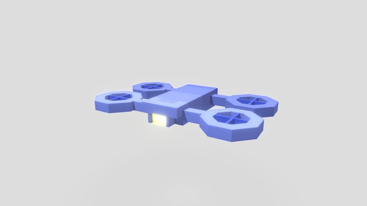 Pixel Drone 3D Model
