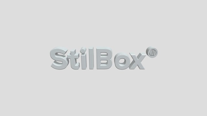 Stylized text logo 'StilBox' 3D Model