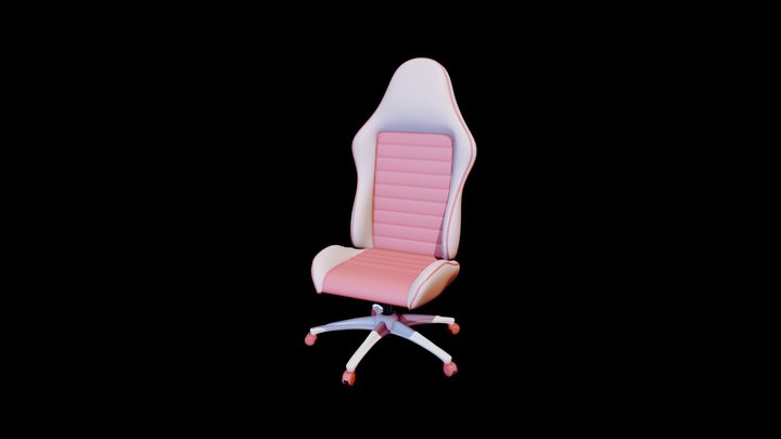 Pink Gaming Chair 3D Model