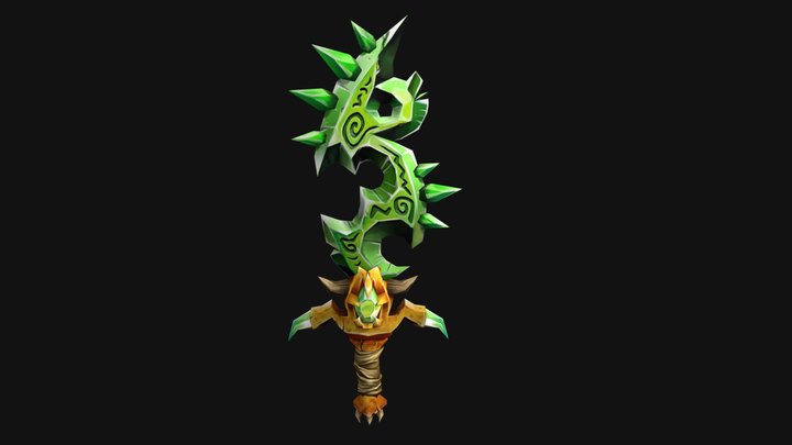 Emerald stabby-slicey - Weaponcraft 3D Model