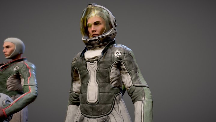 Cosmonaut |Game-Ready| 3D Model