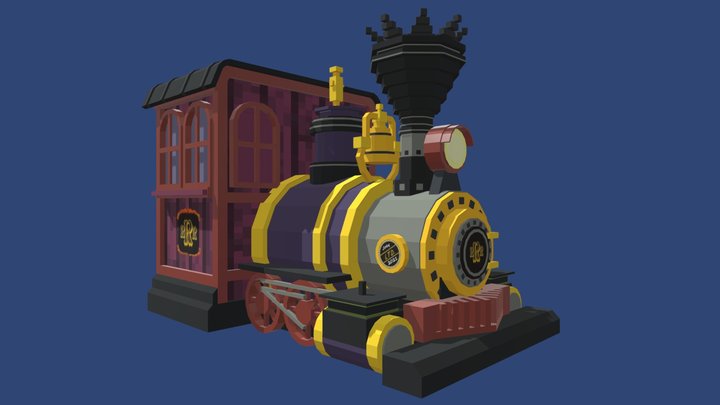 Mickey and Minnie's Runaway Railway Locomotive 3D Model