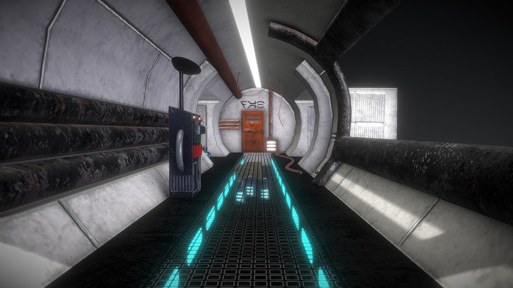 Sci Fi Corridor 3D Model
