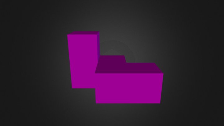 Purple Cube 3D Model