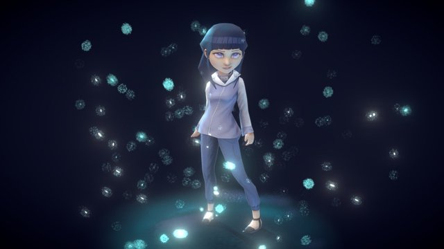 Lowpoly Hinata Pose 3D Model