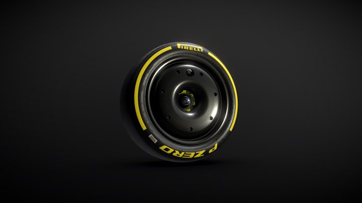 F1 - 2023 - Tyre and Rim 3D Model
