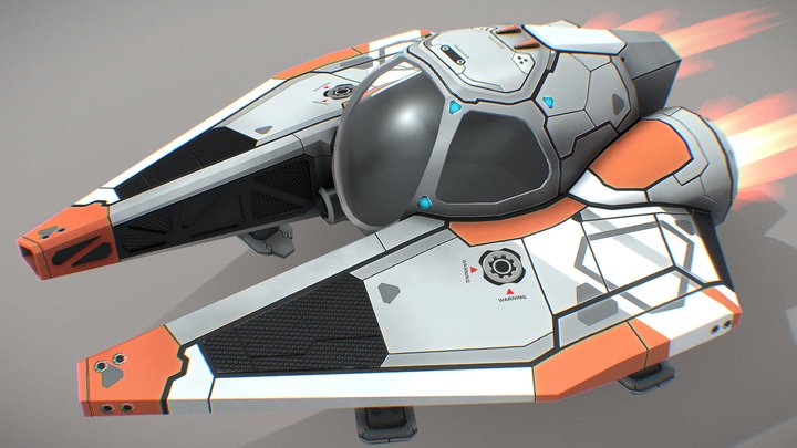 Space Craft - Small Fighter 3D Model