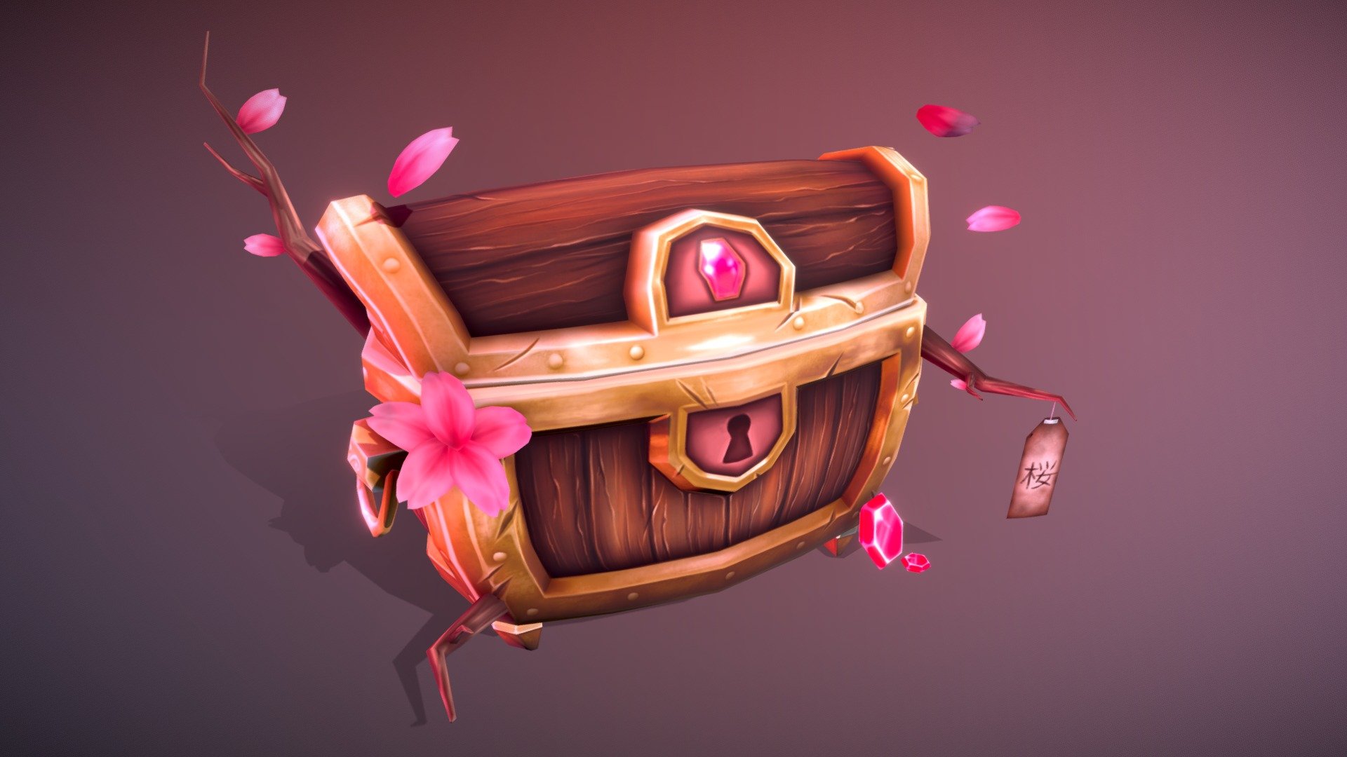 Low-Poly Sakura Treasure Chest (Redo)