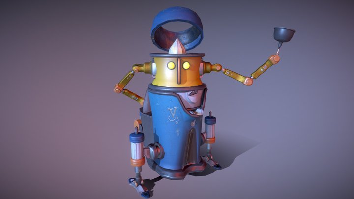 Game art 2: Robuddy assignment, Mr Juice 3D Model