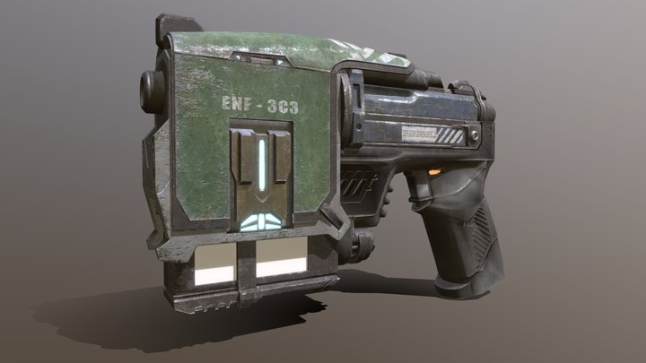 low_poly Gun model 3D Model