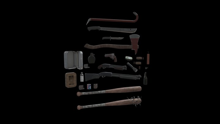 Survival Kit - Optimized for videogames 3D Model