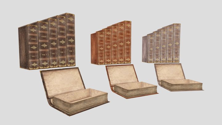 Fake book boxes [BBW] | Papercraft models 3D Model