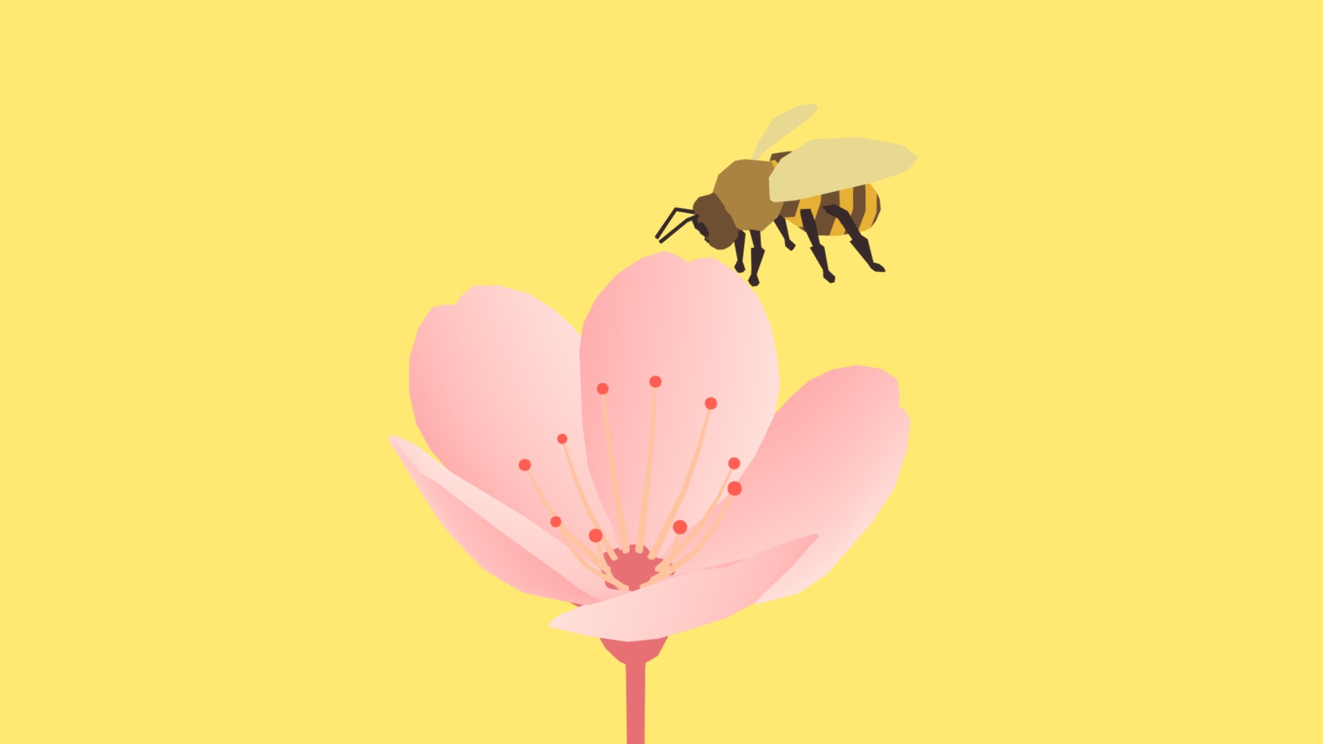 3D model Bee - This is a 3D model of the Bee. The 3D model is about background pattern.