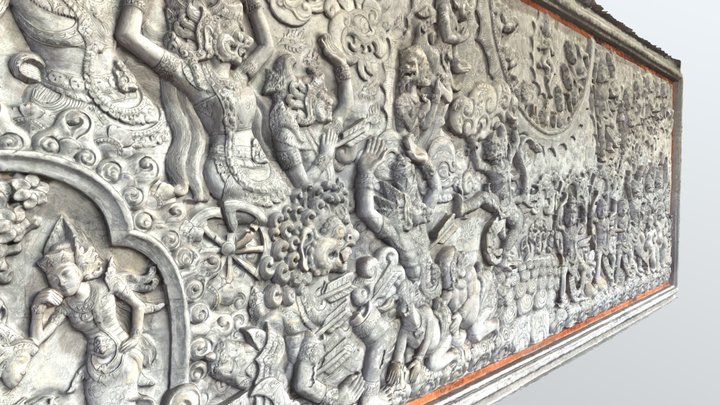 Ramayana Temple Relief 3D Model