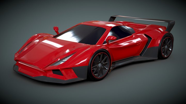 Wertonox supercar concept 3D Model