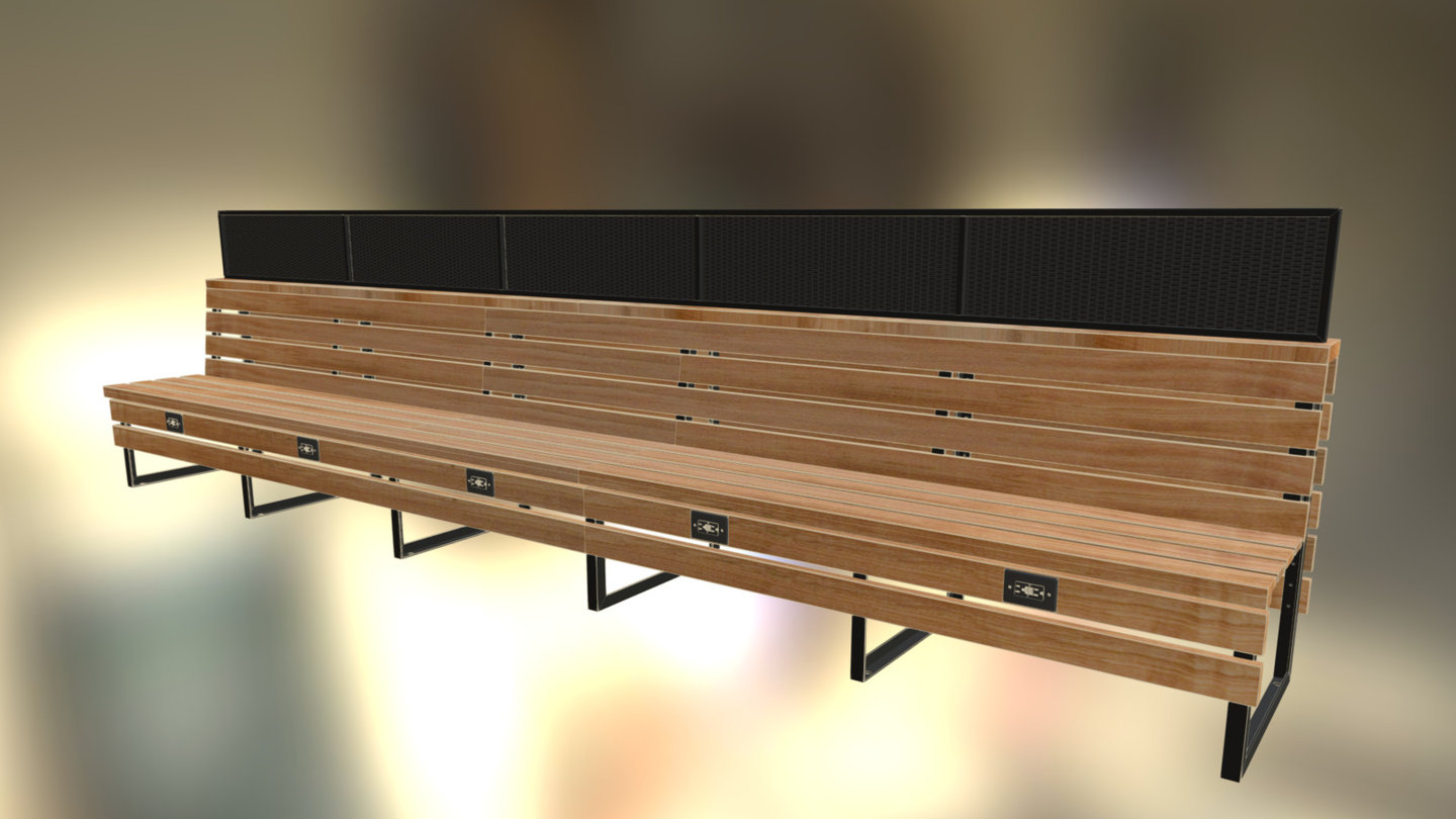 Slatted bench - 3D model by LiveEdgeKate [b8638b4] - Sketchfab