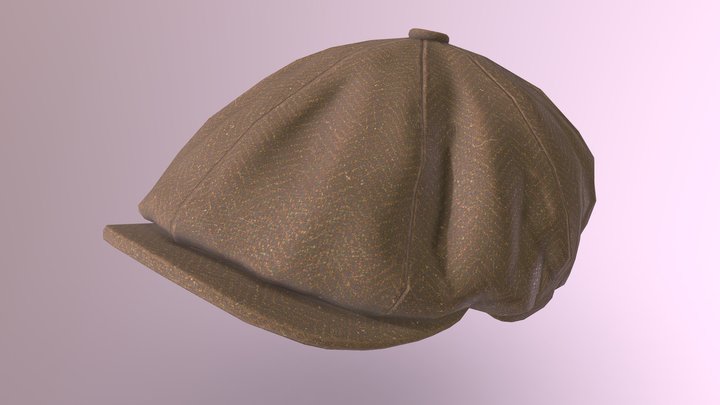 HAT - Newsboy Hat - PBR Game Ready 3D Model