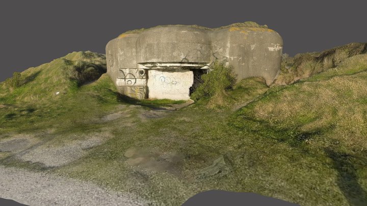 Festung IJmuiden Nederland, Atlantikwall 3D Model