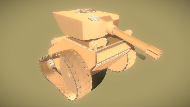 Carboard Tank 3D Model