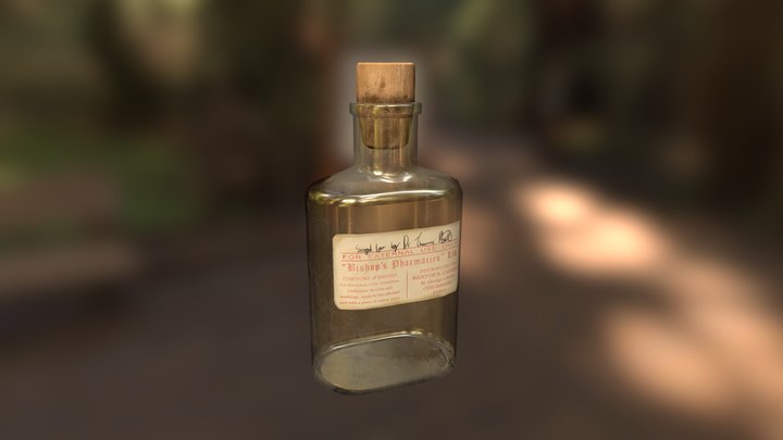 Weathered Apothecary Bottle 3D Model