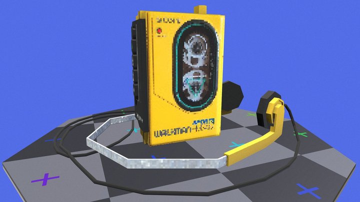 PSX Art - Sports Walkman 3D Model
