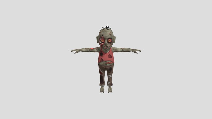 Hefty Zombie 3D Model