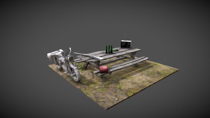 Forest Loner -2 More detailed props 3D Model