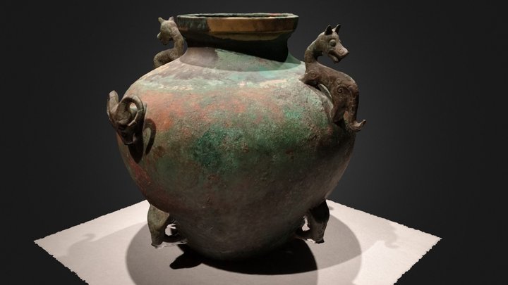 Wine Vessel with Inscription, 273 BC 3D Model