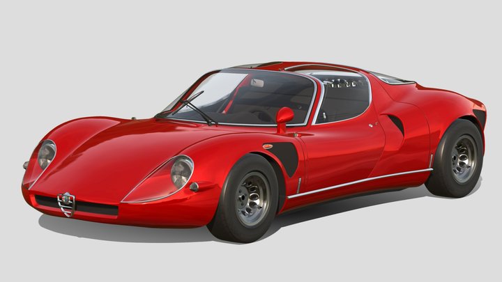 1968 Alfa Romeo 33 Stradale – Modello 3D gratuito STL
