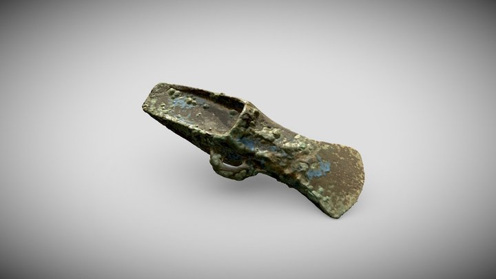 Palstave Axe Head (bronze/copper-alloy) 3D Model