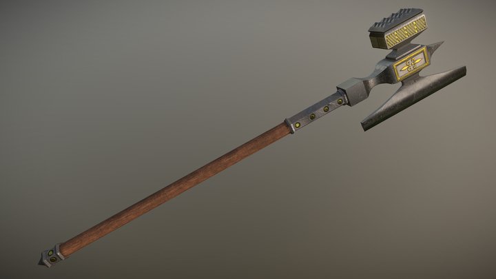 Hammer Halberd 3D Model