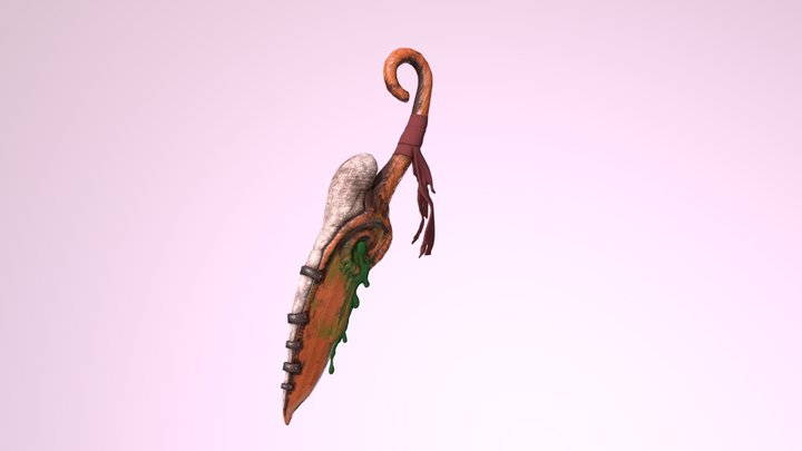 Lignum dens poison dagger 3D Model