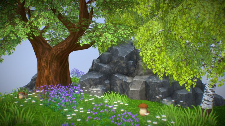 Fantasy Landscape 3D Model