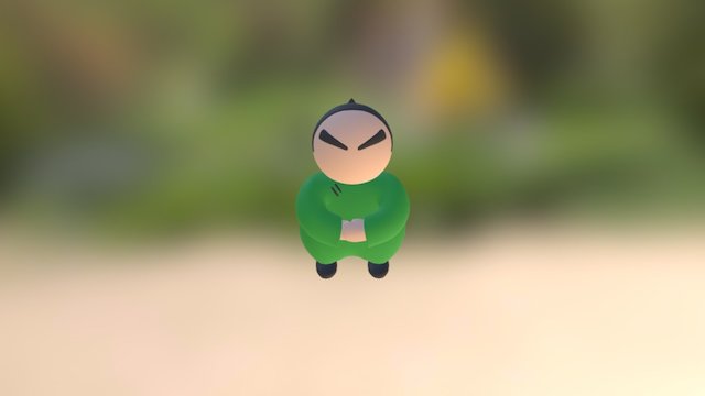 Kung Fu tea’s mascot-Bowing 3D Model