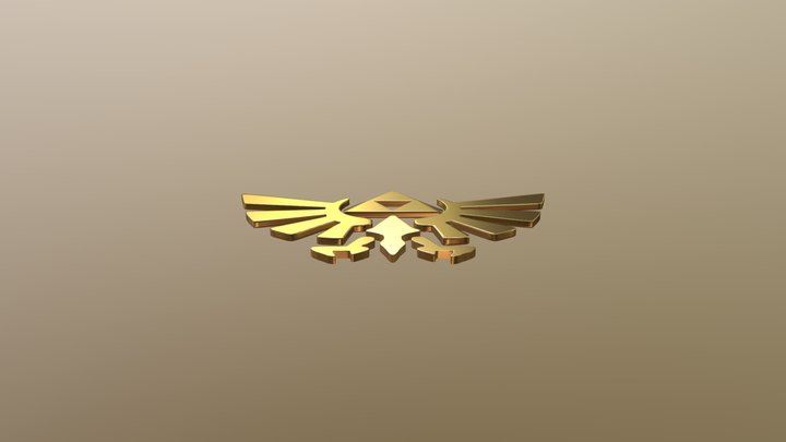 Golden Triforce 3D Model
