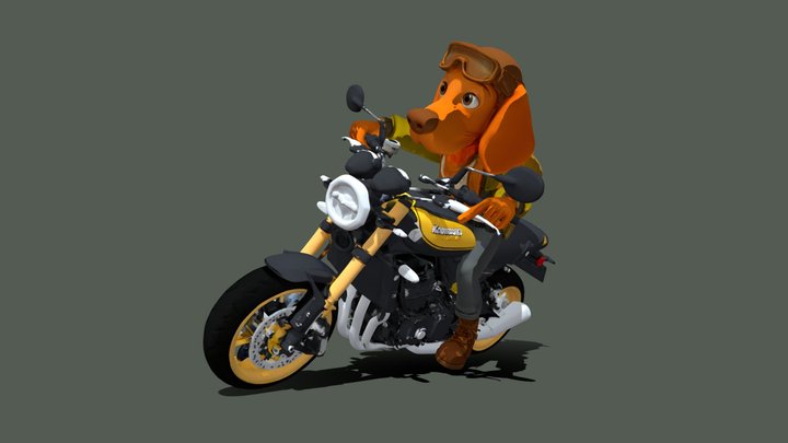 Roscoe- On Kawa-Z900 – Modelo 3D gratuito STL