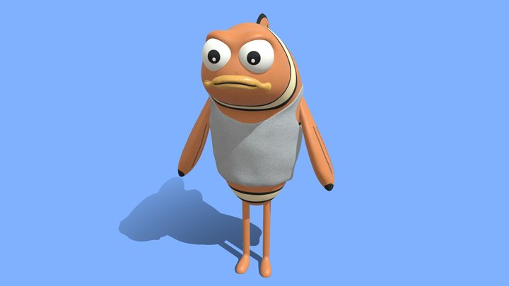 Clown Fish Character 3D Model