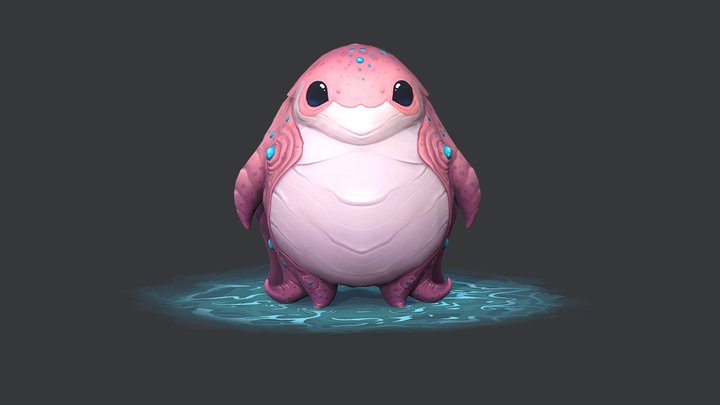 Octopuff - hand painted 🖌🎨 3D Model