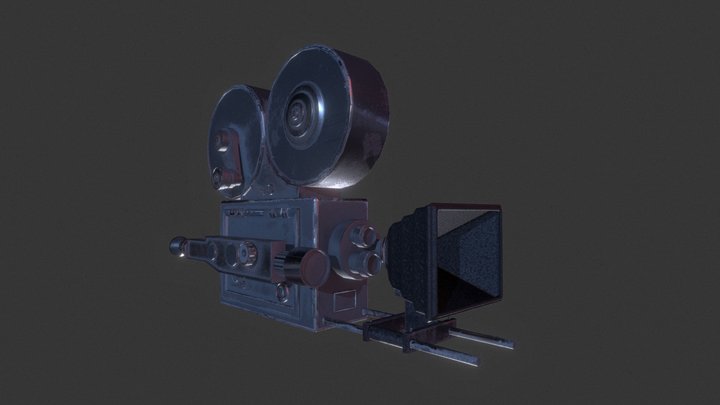 Caméra Cinéma Argentique 3D Model