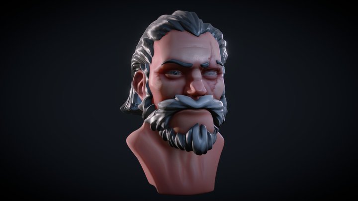 Overwatch - Reinhardt Bust 3D Model