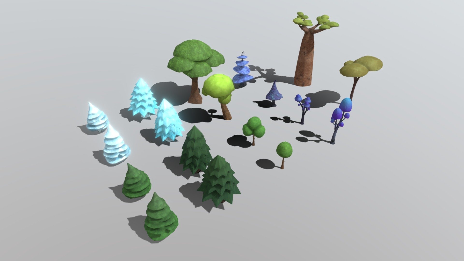 Trees Pack Low Poly - Buy Royalty Free 3D model by ioptic (@iluapodk ...