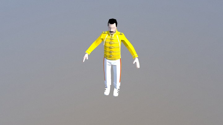 Freddie Mercury in a jacket 3D Model