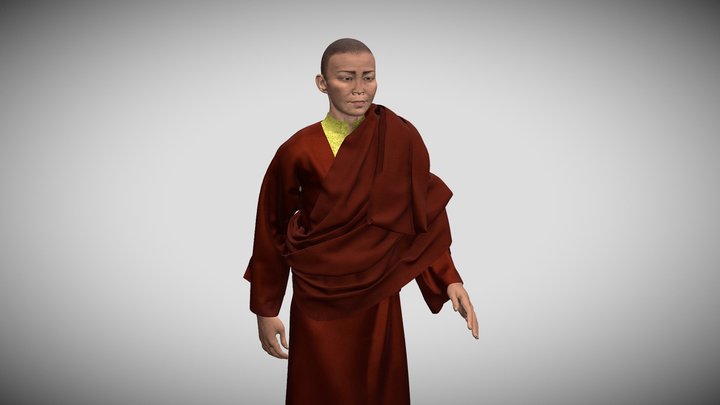 Character Model Buddhist Nun 3D Model