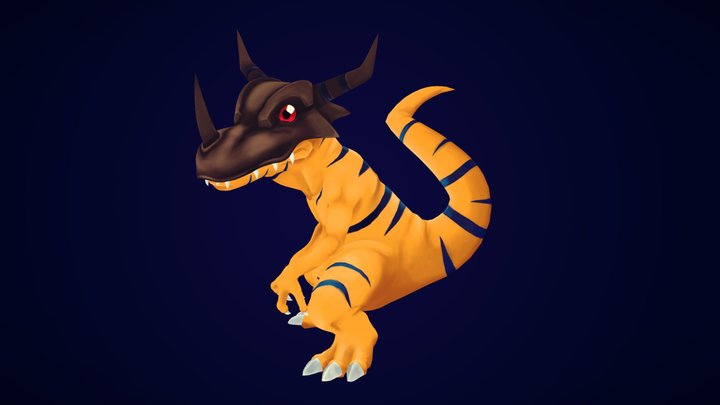 Greymonhand painted 3D Model