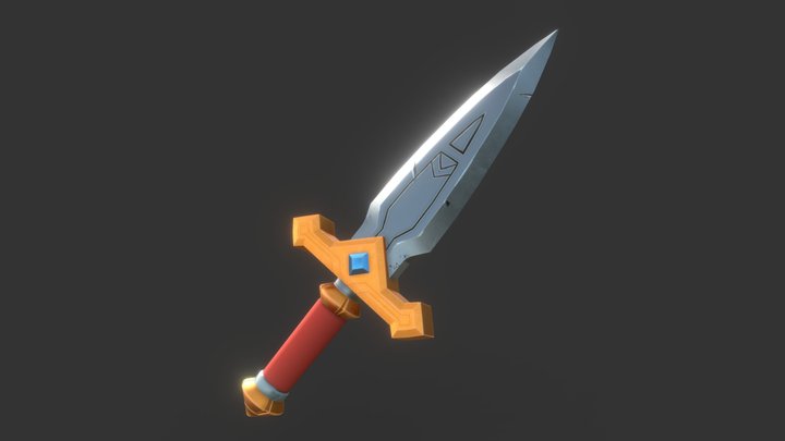 Stylized Sword - Concept by Becca Hallstedt 3D Model
