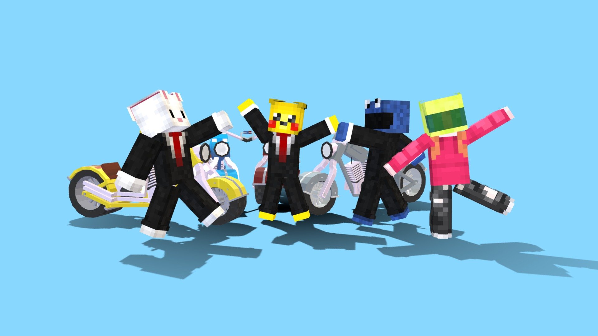 Fluffy Riders - Minecraft Models - 3D model by ChrisPy Biker ...