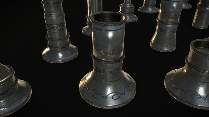 Candle Holders Pack JFG V1 3D Model