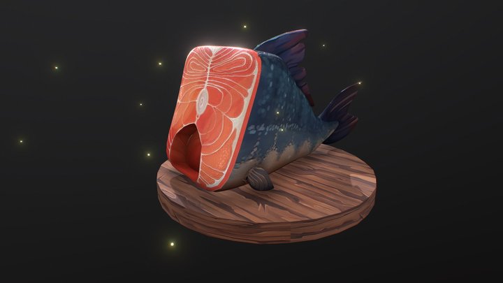 salmon Fish 3D Model