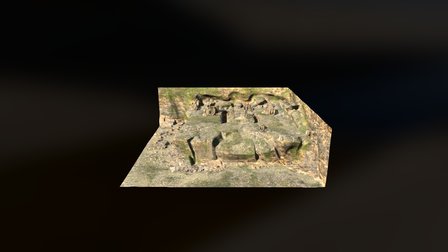 Ocean Floor & Undersea Ruins Greenish 3D Model